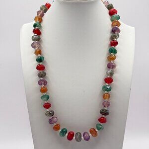 Vintage Multi Color Acrylic Bead Necklace